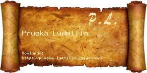 Pruska Ludmilla névjegykártya